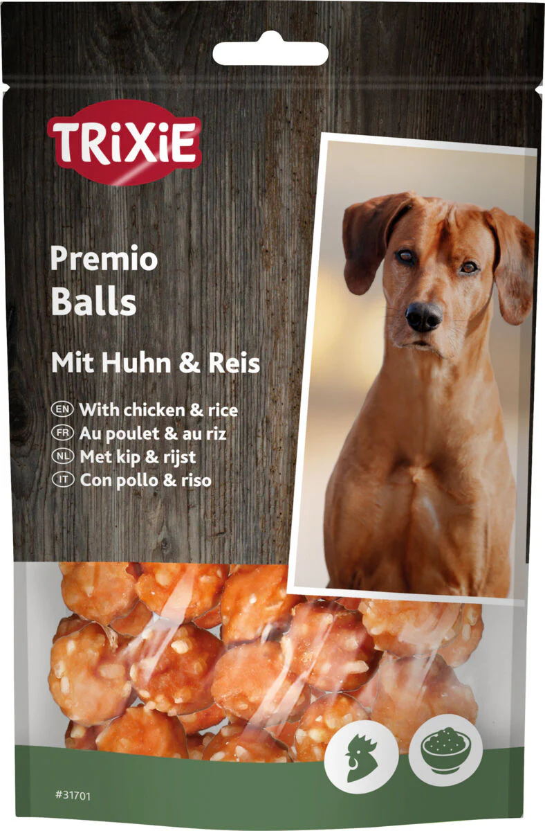 Balls mit Huhn & Reis