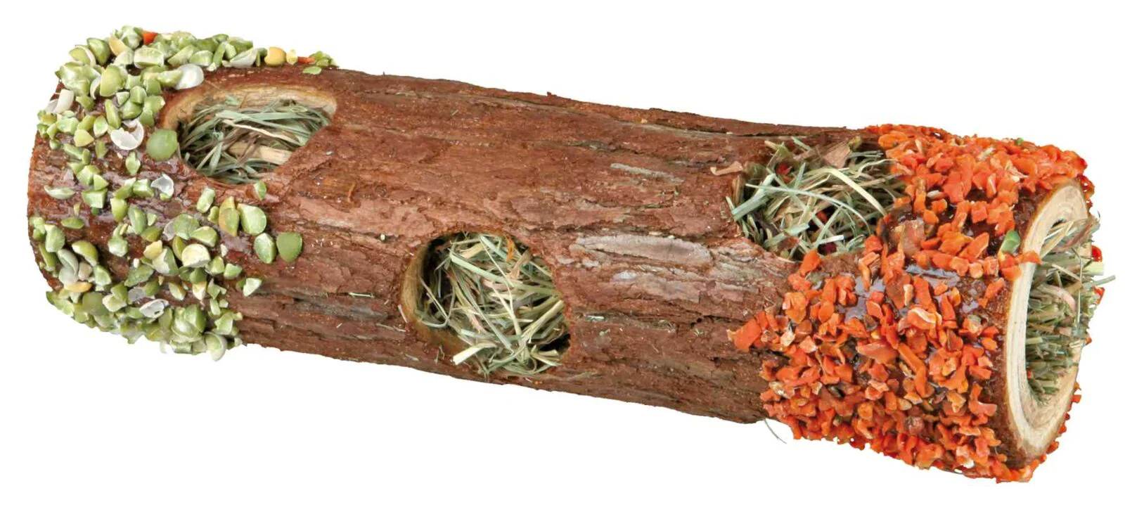 Holztunnel mit Heu