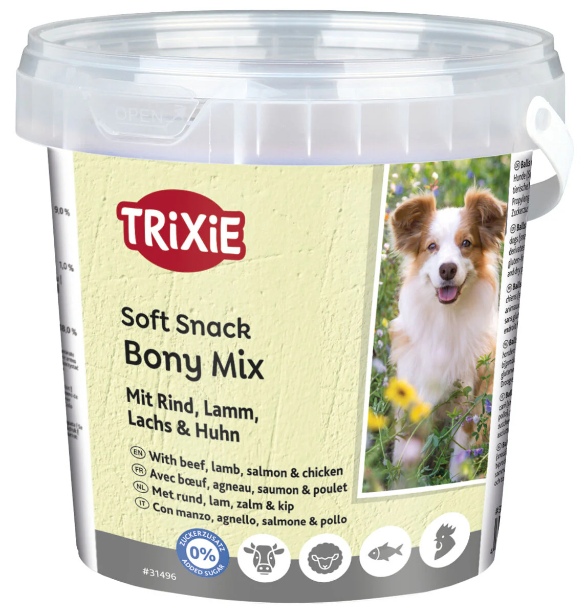 Soft Snack Bony Mix mit Rind, Lamm, Lachs & Huhn